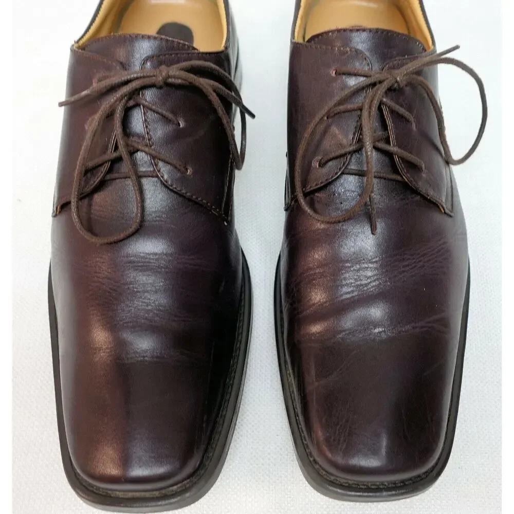 Crocodile International 45 10.5 men's brown leather oxford dress shoes cr1320